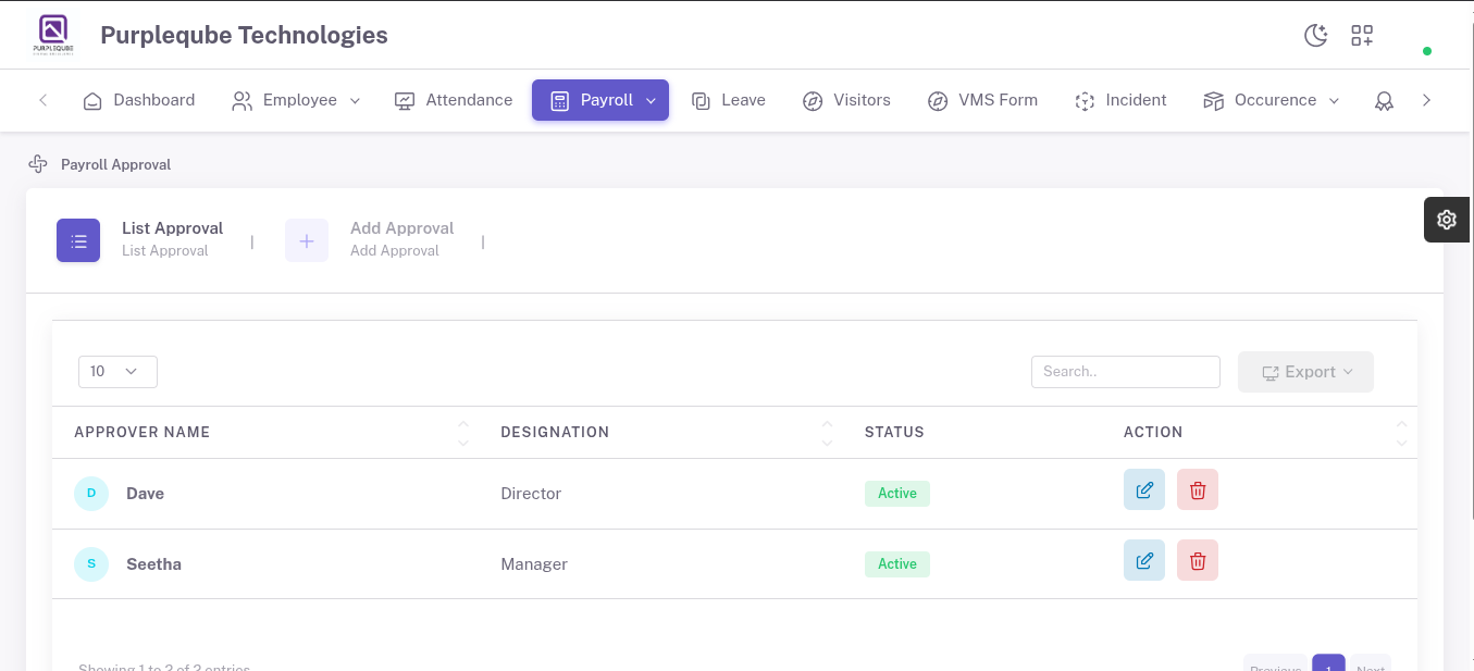 Approval List